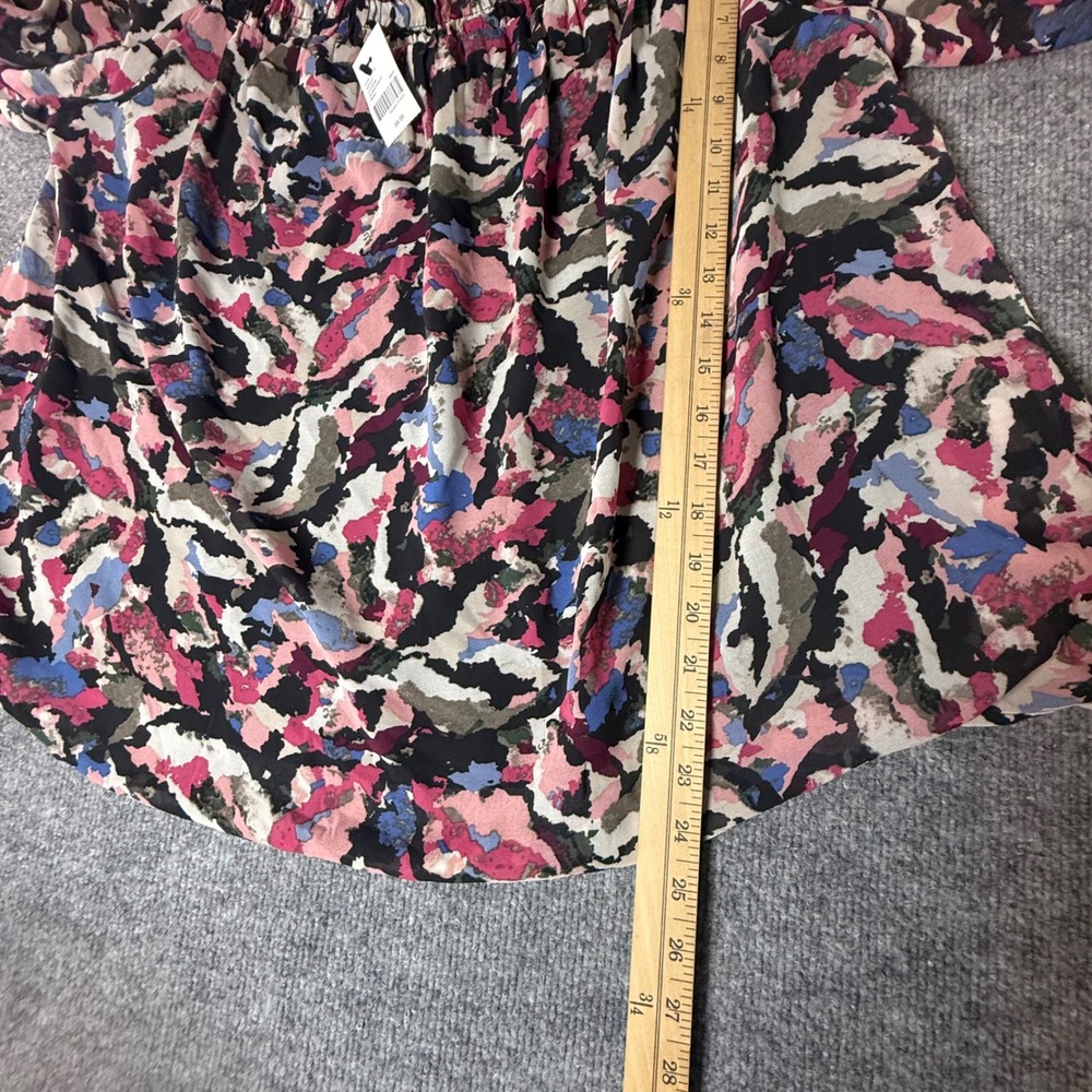 Lane Bryant Off The Shoulder Smocked Neck Floral Print Long Sleeve Blouse 18/20 - Picture 9 of 9